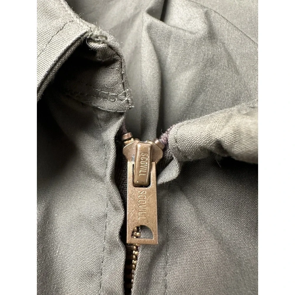 Mens 1977 Creighton USMC‎ Olive Field Military Jacket Scovill Zip, Size L